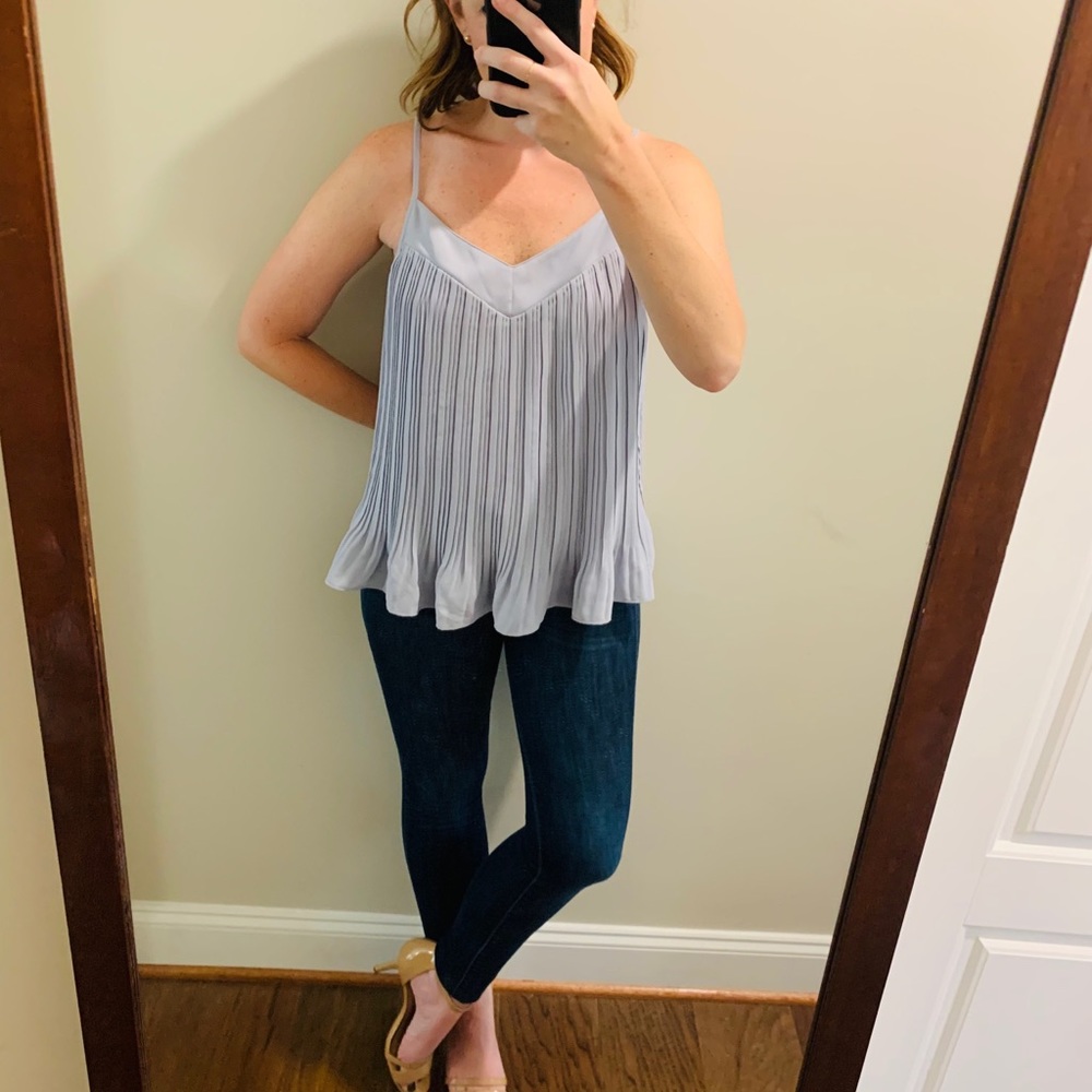 NWOT Stunning blue Banana Republic tank blouse.